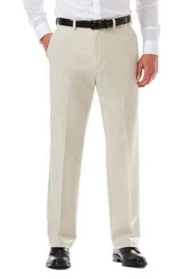 Pantalón Haggar Para Hombre Cool 18 Pro Calce Clásico Frente Plano - Regular 38W X 32L Blanco Foto 1 de 4