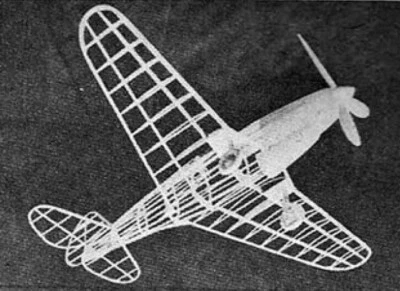 Curtiss P-40 F/F Rubber 28" Wingspan RC Model Airplane Printed Plans & Templates - Image 1 of 2