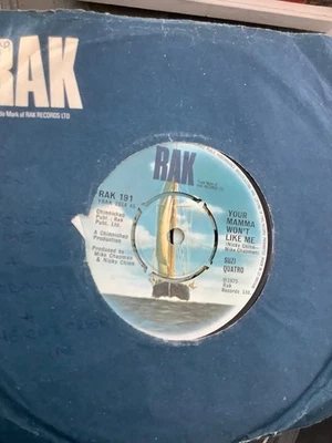 Suzi Quatro.  Your mamma won’t like me  .    7" vinyl   1975 . RAK Foto 1 de 2