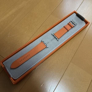 Hermes Apple Watch Band Simple Tour Single Loop Orange for 44mm Case Stylish - Photo 1 sur 6