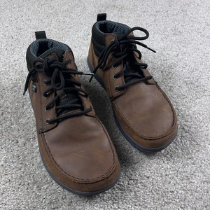 Lems Boots Mens 9.5 Brown Boulder Barefoot Minimalist Leather Waterproof Comfort - Picture 1 of 8