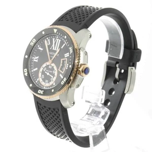 Cartier Calibre de Diver Combi W7100055 Men's Watch K18PG Pink Gold Automatic Se - Picture 1 of 8