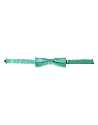 Auténtica corbata Dolce & Gabbana verde menta seda cuello ajustable hombre moño hombre Foto 1 de 4