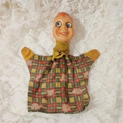 1950-е Howdy Doody ТВ персонаж ручная кукла Старая и изношенная хороший дисплей реквизит - Изображение 1 из 4
