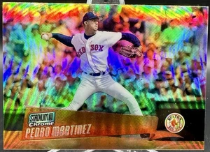 2000 Stadium Club Chrome #SCC10 Pedro Martinez Refractor Rare HOF Boston Red Sox - Picture 1 of 2