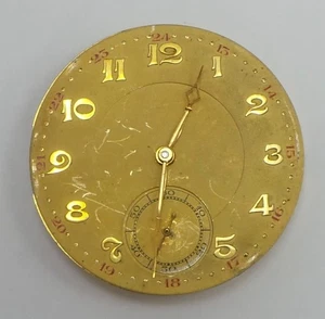 Movimento orologio da tasca Buttes quadrante oro 16 (ricambi o riparazione) - Foto 1 di 6