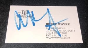 Christian Bale signed Bruce Wayne Visitenkarte Autogramm JSA COA Batman - Bild 1 von 2