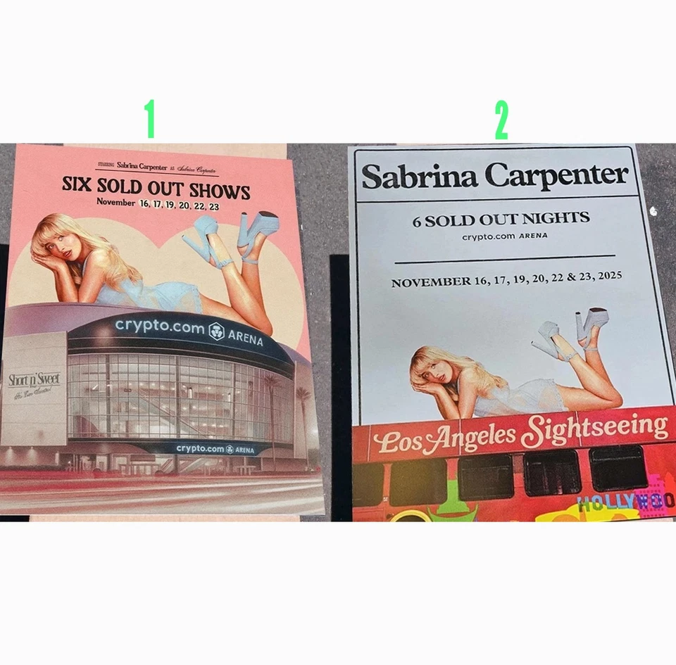 Custom Sabrina Carpenter Short n' Sweet Tour Los Angeles CA 2025 Nov Poster