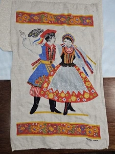 Beautiful Polish 100% Linen Tea Dish Towel & Textilimpex  Pre-owned* - Picture 1 of 7