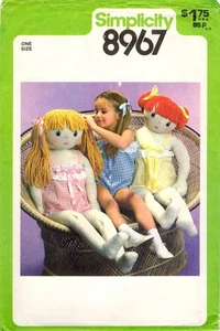 BAMBOLA 411/2" e Camicia Semplicità 8967 Modello di Cucito NON TAGLIATO ©1979 - Foto 1 di 3