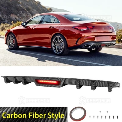 ABS Rear Diffuser Bumper Spoiler Lip For Mercedes-Benz CLA250 CLA35 CLA45 AMG - Image 1 of 4