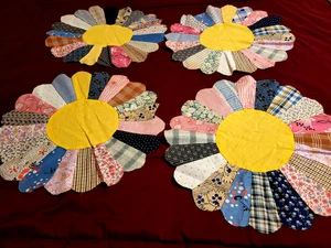 Antique quilt squares, all hand stitched, 16", 20 pieces - Picture 1 of 9