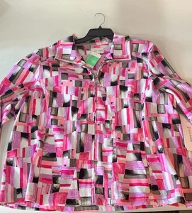 Erin London Women's Zip Front Jacket Side Pockets Size 3X Multicolor NWT - Picture 1 of 14