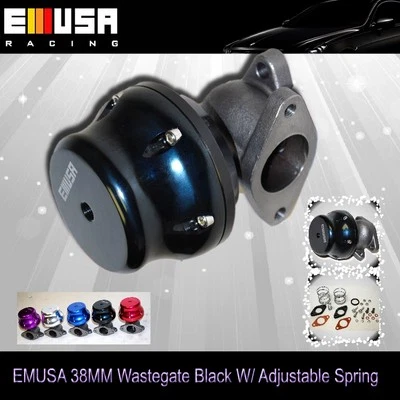 Emusa BLACK 38mm External Turbo  Adjustable Wastegate 2 bolts - Image 1 of 4