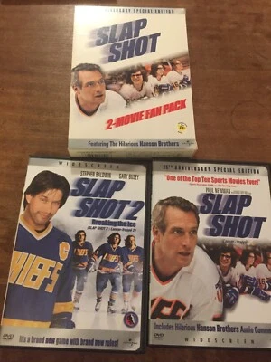 SLAP SHOT 25TH ANNIVERSARY DVD- 1 & 2 SET- 2002 - Image 1 of 3