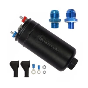 QFS 380LPH External Fuel Pump w/ -10AN Inlet & -8AN Outlet Fittings 50-1005 - Picture 1 of 9