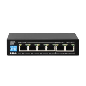 D-Link 6-Port Gigabit PoE Switch with 4 Long Reach PoE Ports and 2 Uplink Ports - Picture 1 of 1