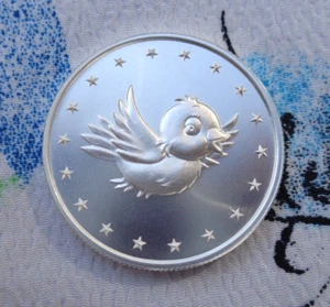 1/2 oz. 2024 BIRDIE Münzzeichen limitiert 30mm Stempelglanz Medaillen .999 Feinsilber - Bild 1 von 6