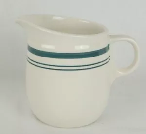 Vtg Classic Ralph Lauren RLL Green Cafe Stripe 4 inch Creamer Versatile Pitcher - Picture 1 of 12