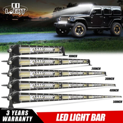 10/20/30/40/50Inch LED Work Light Bar Spot Flood Combo for Jeep Offroad Driving - Image 1 of 4