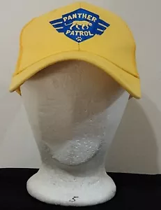 Panther Patrol Paw Print Logo Hat Cap Yellow Snapback Embroidered Mesh - Picture 1 of 8