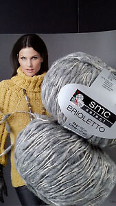 500 g BRIOLETTO Schachenmayr WOLLE Grau Hellgrau Fb.08216 Wolle Bougle TREND