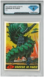 1962 Topps Mars Attacks HORROR IN PARIS #41 💎 DSG 8 NM/Mint - Picture 1 of 2