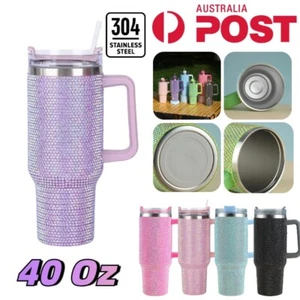 Diamonds Water Bottle Rhinestone Stainless Steel Thermal Vacuum Insulated Flask - Picture 1 of 16
