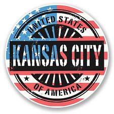 2 x 10cm Kansas City Missouri USA Vinyl Sticker Travel Luggage Flag Laptop #6076