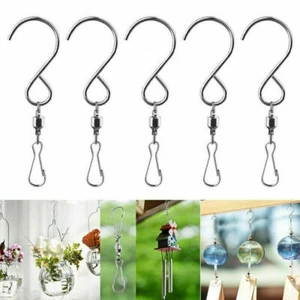 4/10/20pcs Swivel S Hooks Clips Hanging Wind Spinners for Chimes Crystal Twister - Picture 1 of 14