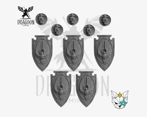 Space Knight Eagle Shields. Conversion Bits For 28mm Sci-Fi Marines & Bladeguard - Picture 1 of 1