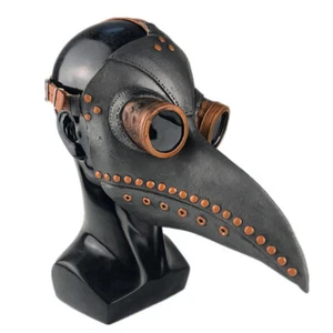 Pest Doktor Maske Halloween Mask Cosplay Plague Doctor Requisiten Retoo Grau - Bild 1 von 6