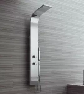 Stainless Steel Shower Column Tower Panel Twin Head 2 Body Jets UK - Picture 1 of 6