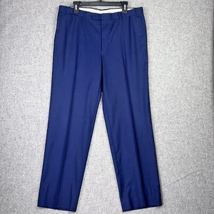 CANALI Men's Dress Pants Navy Blue Model L13290/37 Wool 37W X 31L - Picture 1 of 14