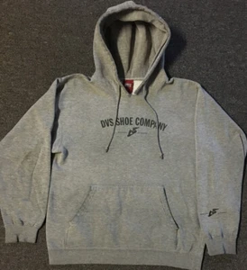 Vtg DVS Shoes Faded Spellout Hoodie S Skate Matix DC Adio Es Surf 90s Y2K Grunge - Picture 1 of 12