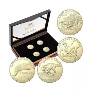 2022 Australian Dinosaurs – Set of 4 $1 Proof Coins Collection - Bild 1 von 3