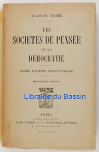 Sociétés de pensée la démocratie Etudes d'histoire révolutionnaire Cochin 1921 - Imagen 1 de 4