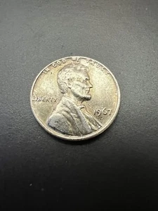 1967 Lincoln Penny No Mint Mark - RARE Error "L" & "WE Trust" on rim - Picture 1 of 4
