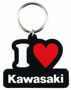 Llavero de goma genuino KAWASAKI I LOVE Kawasaki Llavero J7002-0138 - Imagen 1 de 2