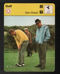 Tarjeta de golf Sam Snead Sportscaster 1978 22-01 Italia casi nueva-como nueva - Imagen 1 de 2