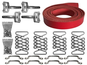 Kit rojo de lujo con correa para capucha Hot Rod, herrajes de acero inoxidable - Imagen 1 de 13
