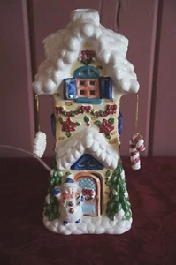 ORNATE LIGHT-UP CHRISTMAS HOUSE - Picture 1 of 4