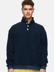 Outdoor Voices MegaFleece Snap Up Pullover Gr. Small Navy - Bild 1 von 6