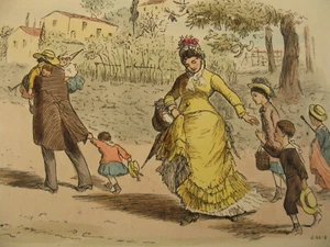 1878 FIRST EDITION Randolph Caldecott color illustrated Italian Folk by Mrs Carr - Picture 1 of 12
