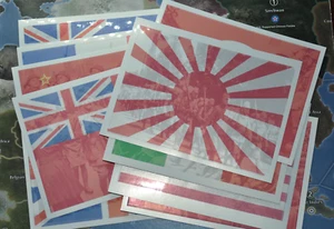 Axis & Allies Global 1940 piezas/piezas 10 piezas etiquetas de organización bandera con imágenes - Imagen 1 de 13