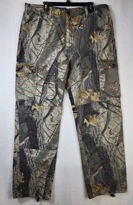 Vtg WALLS Outdoor Realtree Hardwoods Cargo Camo Hunting Pants 42-44 XL Tall USA - Image 1 of 4