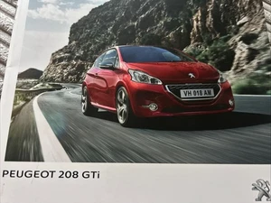 The Peugeot 208 GTi Range Car Sales Info Brochure Collectible - Picture 1 of 3