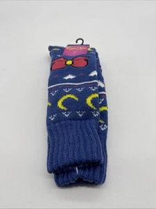Sailor Moon Fuzzy Blue Moon Sailor Scout Socks Shoe Size 4 - 10 New w/tags - Picture 1 of 7