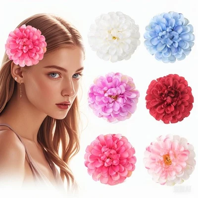6 PIEZAS Pinzas para el cabello con flores hawaianas para mujeres Flor de margarita Hibisco... Foto 1 de 4