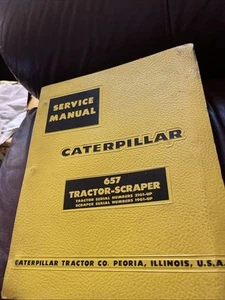 1962 Caterpillar Service Manual 657 Tractor-Scraper S/N Trac 31G1-UP Scr 19G1-UP - Picture 1 of 6